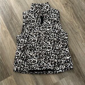 LOFT Animal Print Puffer Vest